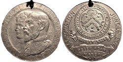 Edward VII & Alexandra - 1902 Coronation Medal - Kidderminster, UK