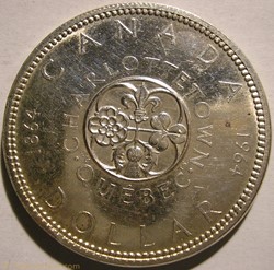 Elizabeth II - 1 Dollar 1864-1964 Charlottetown