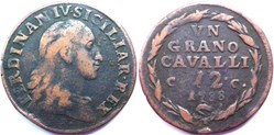 1788 Royaume de Naples, 1 Grano / 12 Cavalli - Ferdinando IV
