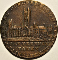 1794 HalfPenny – Canterbury / J. Robertson's Token - Kent, England
