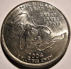 2004 D Quarter Dollar - Michigan State