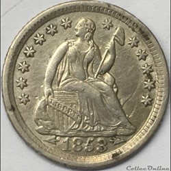 ←1853→  o Half Dime