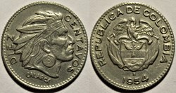 10 Centavos 1954 Colombia
