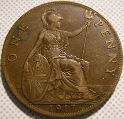 George V - One Penny 1917 - Great Britain