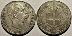 1887 Regno d'Italia, 2 Lire, Roma - Umberto I