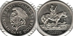 Indian-Days Dollar Token 1974 R.C.M.P. Centennial - Banff, Alberta