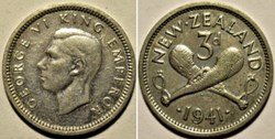 George VI - 3 Pence 1941 - New Zealand