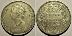 Victoria - One Rupee 1885 Bombay - British India
