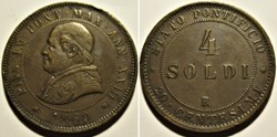 Pio IX, Pope - 4 Soldi 1869, Anno XXIII - Roma, Vaticano