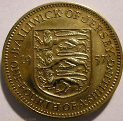 States of Jersey - 1/4 Shilling 1957 - Elizabeth II