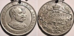 Edward VII & Alexandra - 1902 Coronation Silvery Medal - UK