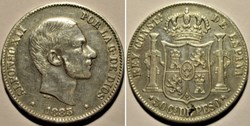 1885 Filipinas - 50 Céntimos de Peso - Alfonso XII de España (2ex.)