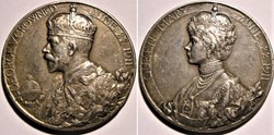 George V & Mary - 1911 Coronation Official Silver Medal, UK
