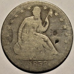1858 S - Half Dollar