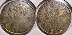 George V & Mary - 1935 Official Silver Jubilee, Colonial Medal - UK