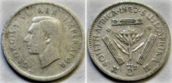 George VI - 3 Pence 1937 - South Africa