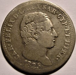 1825 Royaume de Sardaigne, 1 Lira Torino - Carlo Felice