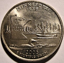 2005 D Quarter Dollar - Minnesota State