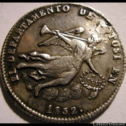 1852 Potosi - Médaille M.I. Belzu Pdt