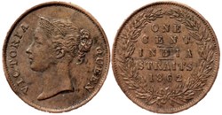 Victoria - One Cent 1862 - India, Straits Settlements