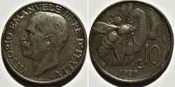 1929 Regno d'Italia, 10 Centesimi, Roma - Vittorio Emanuele III