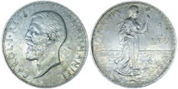 Carol I of Romania - 1 Leu 1914