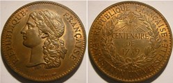 Centenaire de 1789 - Médaille 1889 Exposition Universelle Paris