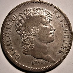 1813 Royaume de Naples, 5 Lire - Joachim Murat