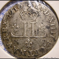 Louis XIV - 30 Deniers 1710 AA - dit "Mousquetaire"