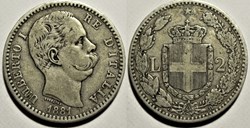 1881 Regno d'Italia, 2 Lire, Roma - Umberto I
