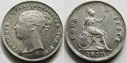 Victoria - 4 Pence 1839 - Kingdom of Great Britain