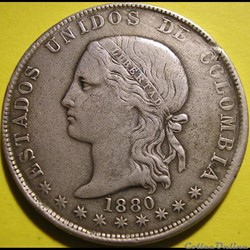 5 Decimos 1880 Medellin