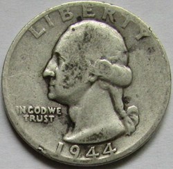 1944 Denver Quarter Dollar