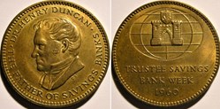 Dr. Henry Duncan - Week of Savings Banks Token 1960