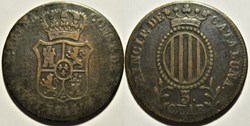 1844 Catalunya - 3 Cuartos - Isabel II of Spain