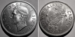 George VI - One Crown 1949 - New Zealand