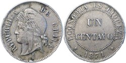 Chile - Un Centavo 1871
