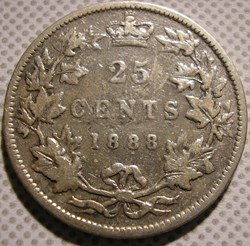Victoria - 25 Cents 1888