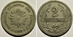 Uruguay - 2 Centésimos 1901 A