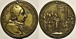Pope Benedict XIV - Medal 1750 Jubilee Opening of the Holy Door, Roma