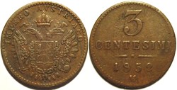 1852 Regno Lombardo-Veneto - 3 Centesimi Milano - Franz Joseph I