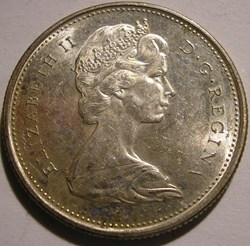 Elizabeth II - 25 Cents 1968 (ex.2)