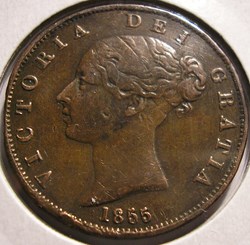 Victoria - HalfPenny 1855 - Kingdom of Great Britain