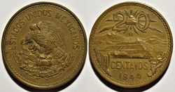 México - 20 Centavos 1944 - E.U. Mexicanos