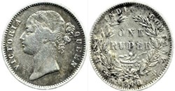 Victoria - One Rupee 1840 Bombay - British India