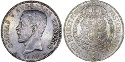 Gustaf V of Sweden - 1 Krona 1925 W