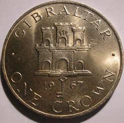 Elizabeth II - One Crown 1967 - Gibraltar
