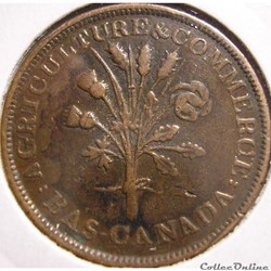 Montreal Un Sou Belleville - Token ca. 1835-1838 (No shamrock)