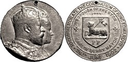 Edward VII & Alexandra - 1902 Coronation Medal, Preston - UK