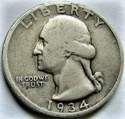 1934 Quarter Dollar